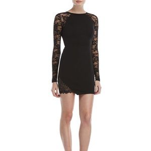 Emerald Sundae Dry Goods Body-con Black Dress